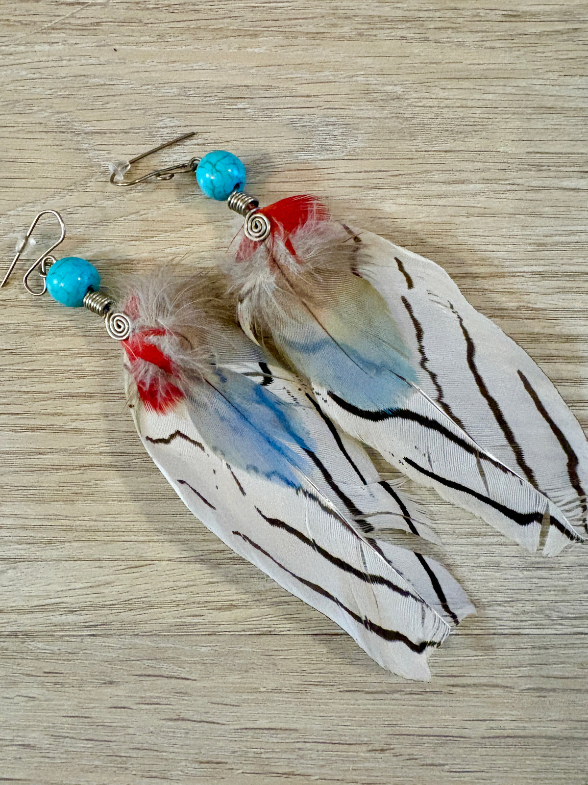 Authentic Costa Rican Feather Earrings